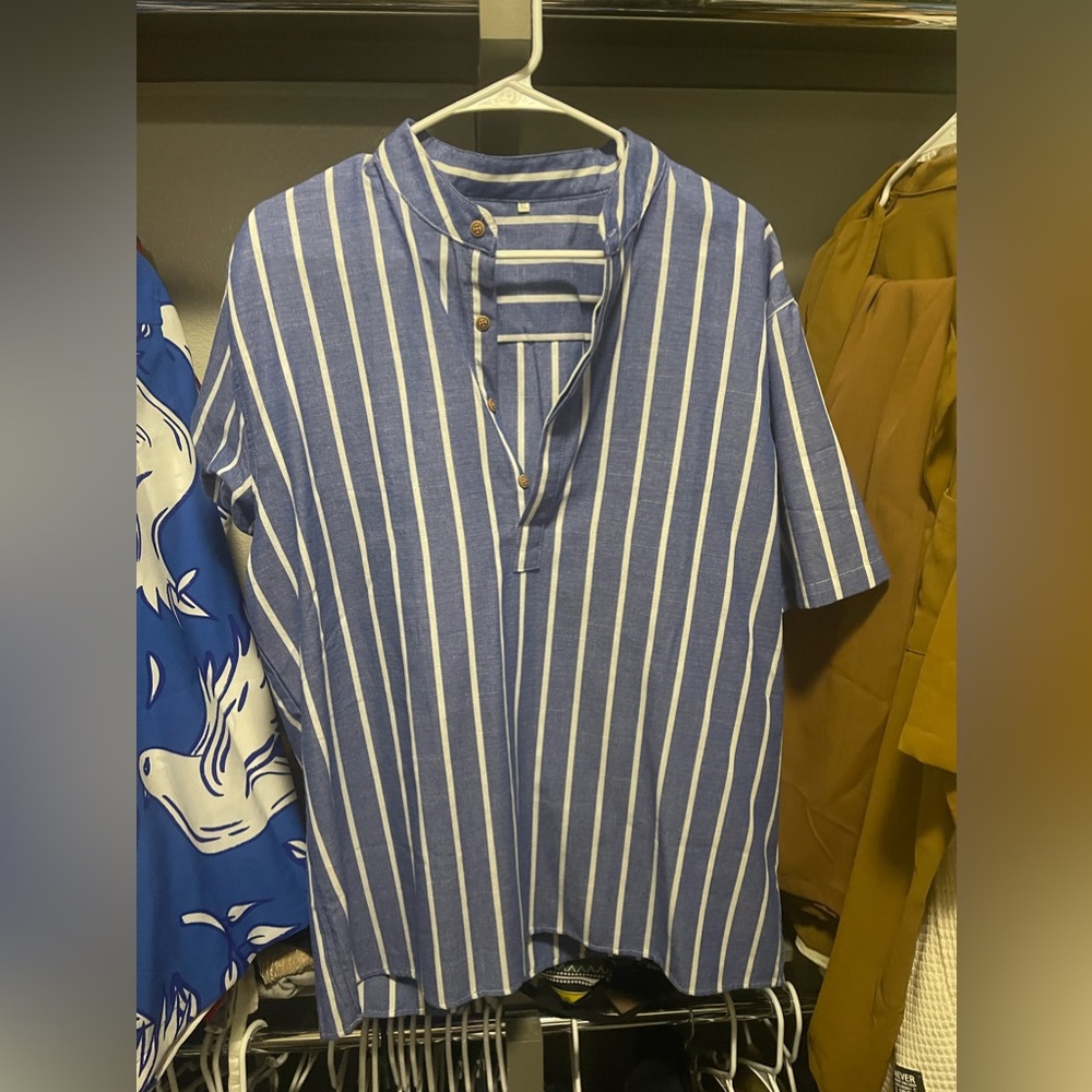 Shein grandad collar shirt - XL